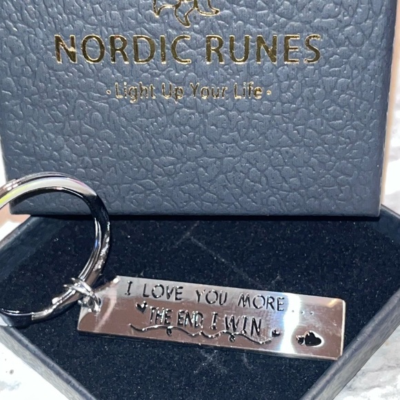Nordic Runes ❤️ I Love You More The End I Win Keychain - Picture 6 of 10